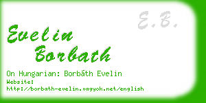 evelin borbath business card